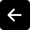 Back, black, square, interface, button, symbol Icon