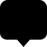 Chat, zwarte, rechthoekige, ronde , spraak , ballon , interface, symbool Pictogram