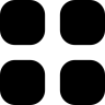 Icono Cuatro, negro, botones, teclado, redondos, cuadrados