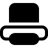 Afdrukken, knop, interface, symbool Pictogram