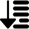 Sorteren, omlaag, interface, symbool Pictogram