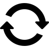 两个, 顺时针方向, 圆形, 旋转, 箭头, 圆圈 图标