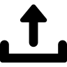 上传, 盘, 起来, 箭头, 接口, 符号 图标