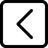 左边, 箭头, 广场, 概述了按钮 图标