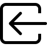 Login, pijlsymbool, invoeren, weer, in, een, vierkant Pictogram