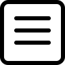 Menu, vierkant, knop Pictogram