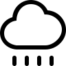 дождь, погода, облака, контур, символ, с, капли, линии значок