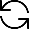 Two, circular, counterclockwise, rotating, arrows, symbol Icon