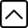 Omhoog, pijl, vierkant, interface, knop Pictogram