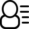 用户, 信息, 接口, 符号, 与, 文字, 行, 右侧 图标