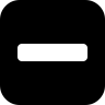 Min, teken, aan de binnenkant, een zwarte, ronde, vierkante, rechthoekige vorm Pictogram
