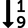 Sort, by, numeric, order Icon