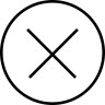 Kruis, cirkel, knop, interface, symbool Pictogram