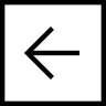 回, 按钮, 左, 箭头, 符号, 在一, 正方形 图标