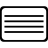 Horizontale, rechthoekige, met, tekst, lijnen Pictogram